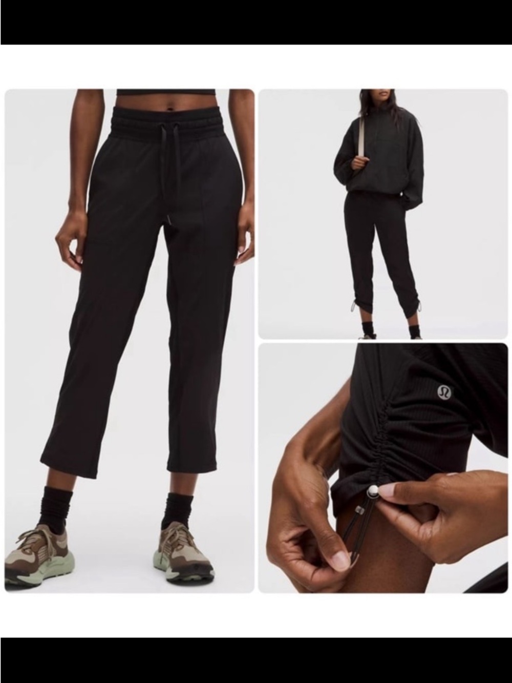 Lululemon Beyond the Studio Cropped Pants Black Size 4 Athletic LW6BJBS